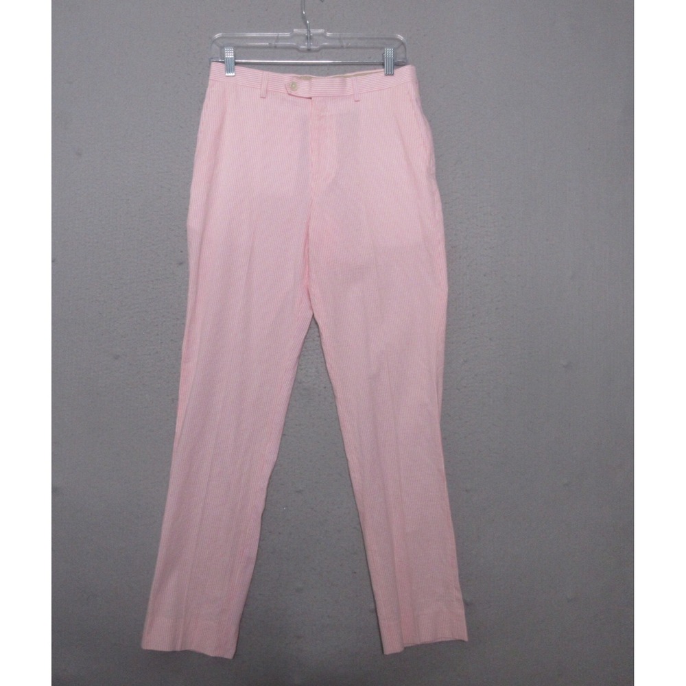Lauren Ralph Lauren Pants Girls 18 Pink White‎ Stripe Cotton Preppy Academia NWT